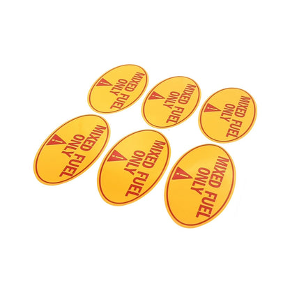 Set of 4 Mixed Fuel Only Stickers for Outdoor Power Equipment