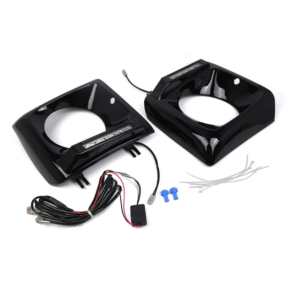 Daytime Running Lights Bezel Glossy Black for Benz G-Class (1990-2018)