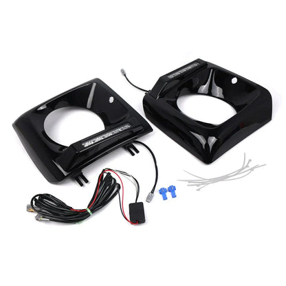 Daytime Running Lights Bezel Glossy Black for Benz G-Class (1990-2018)