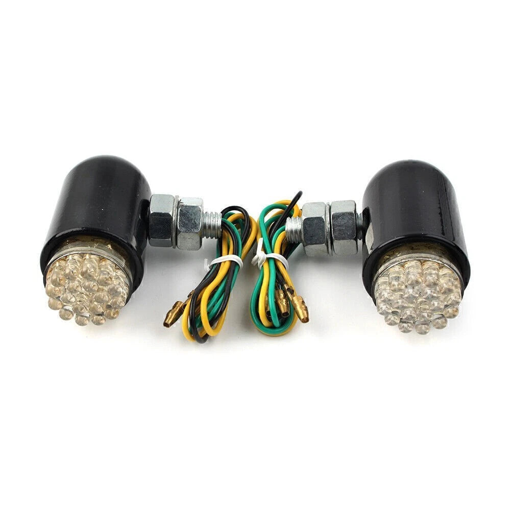 22mm Hand Grips Leather Covers for Universal Motorcycle (Retro)