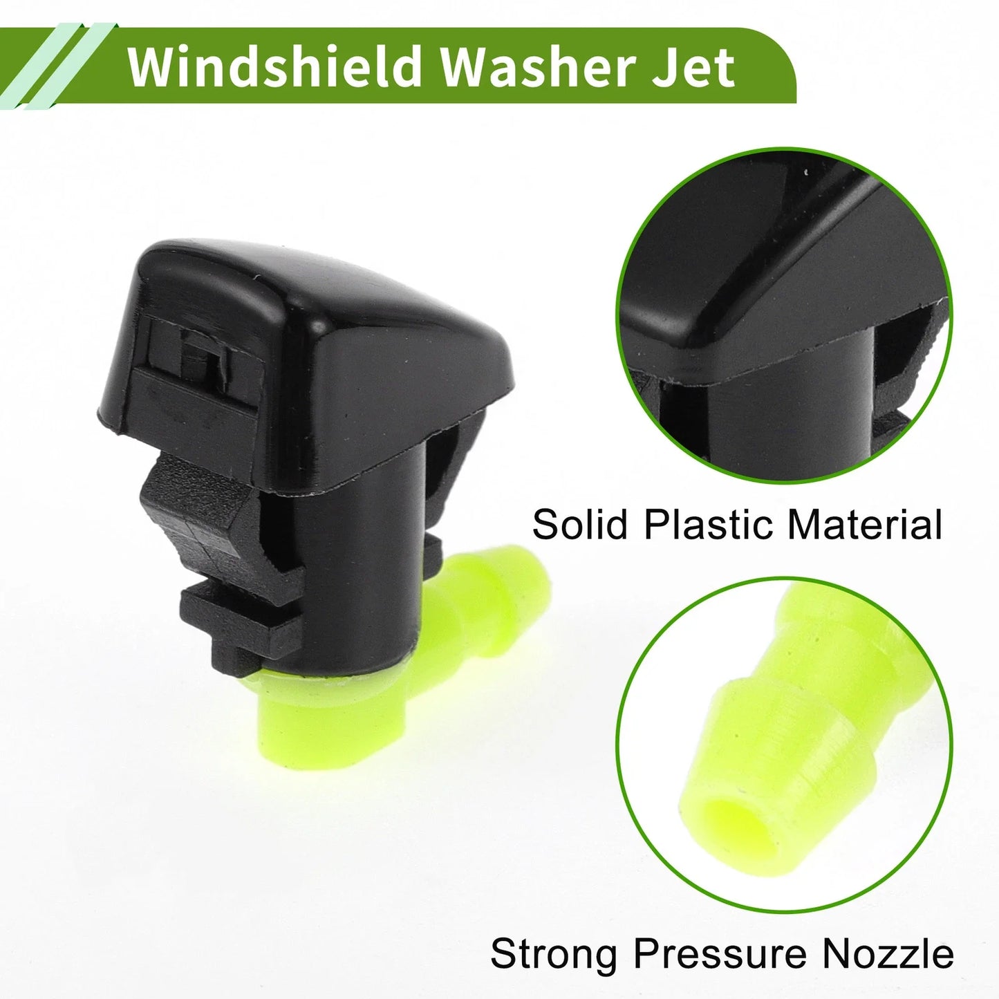 Windshield Washer Nozzle & 2 x Hose Connectors for Chevrolet Traverse (2018-2023)