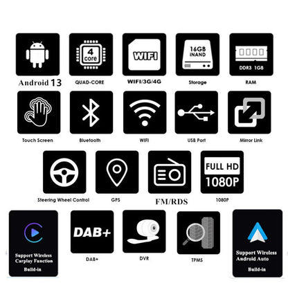 9'' Build-In Wireless Carplay Android GPS for Holden Camaro (2008-2015)