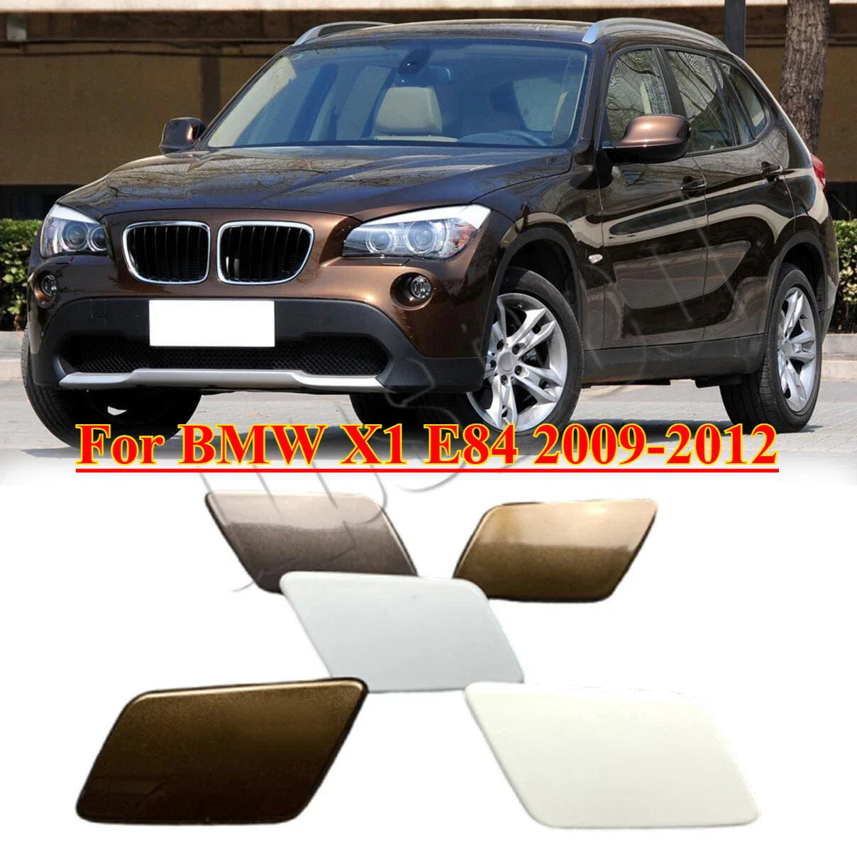 Front Bumper Headlight Washer Cover Cap for BMW X1 (2009–2012)