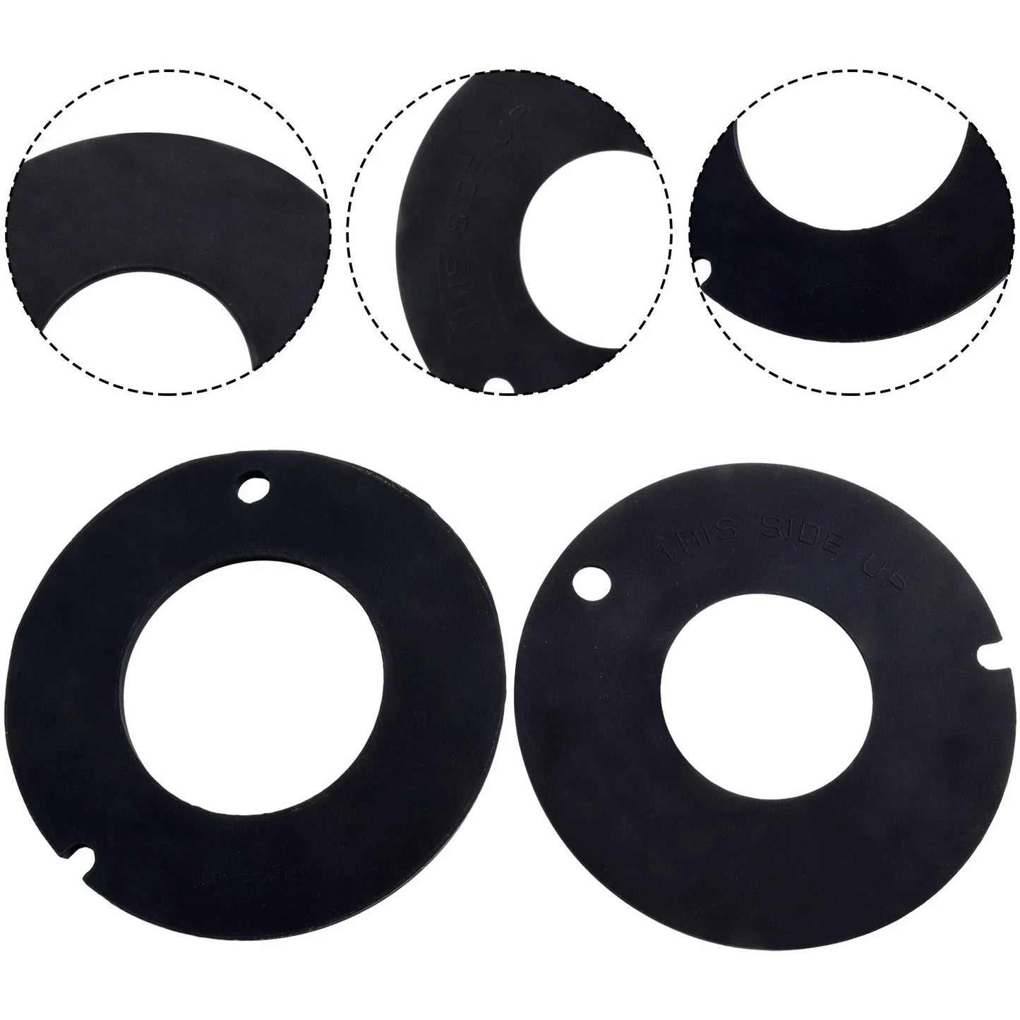 1 Pair RV Toilet Rubber Bowl Seal Kit for Dometic/Sealand/Mansfield/VacuFlush