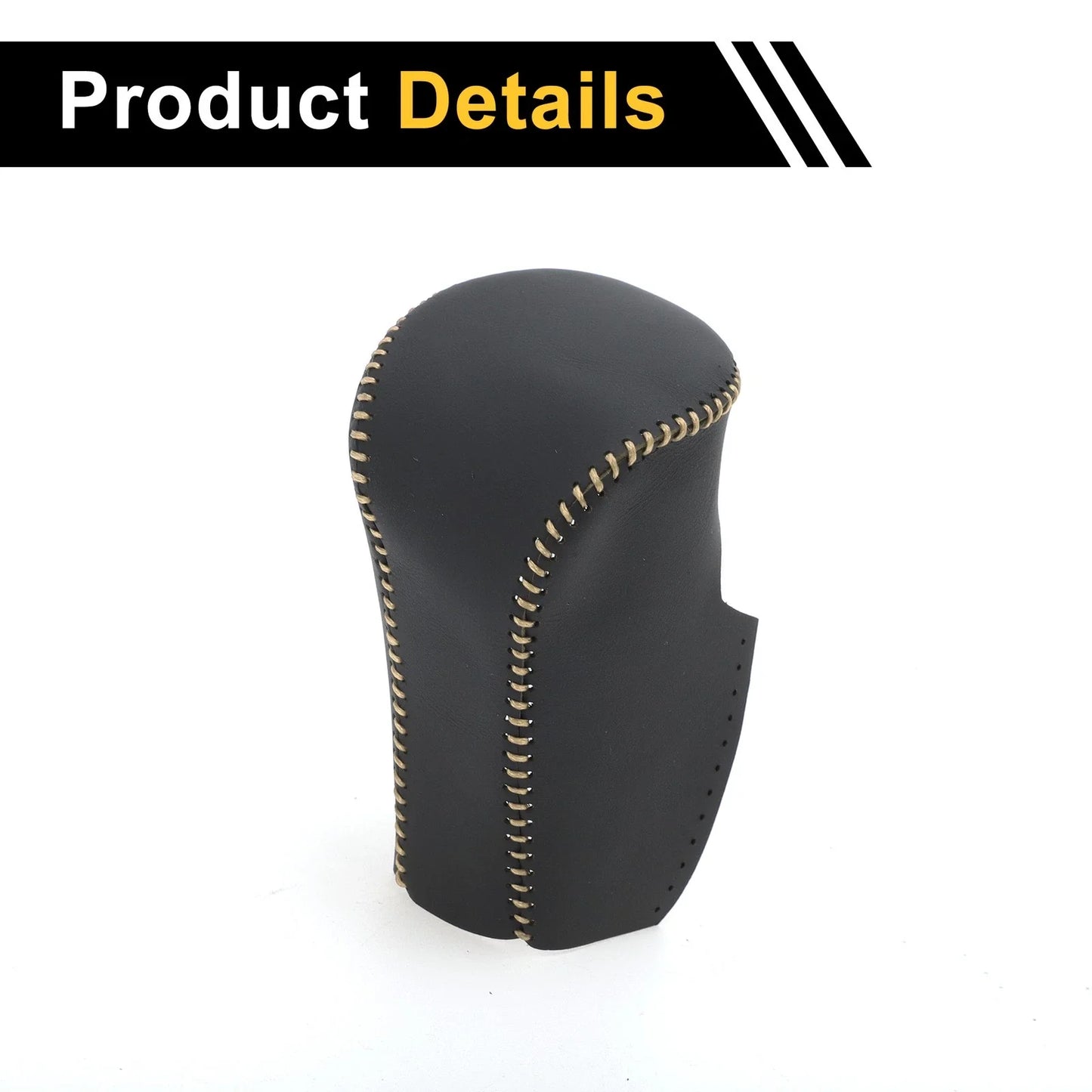 Gear Shift Knob Cover for Honda Accord 2008-2012 Black Beige Faux Leather