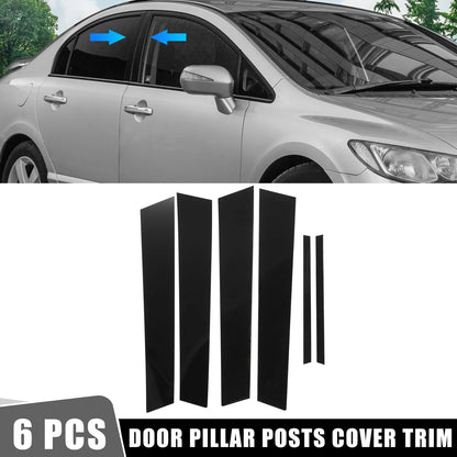 6 Pcs Door Cover Panel Trim Stickers for Honda Civic