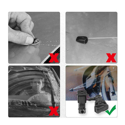 Front Windshield Wiper Washer Nozzle Spray Set for Jeep Wrangler JK (2007-2018)