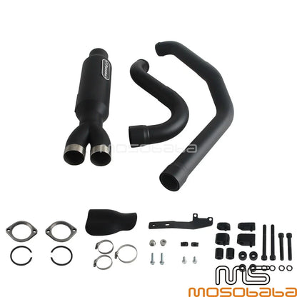 2into1 Exhaust Muffler Pipe for Harley Touring Road Glide Road King (2017-2023)
