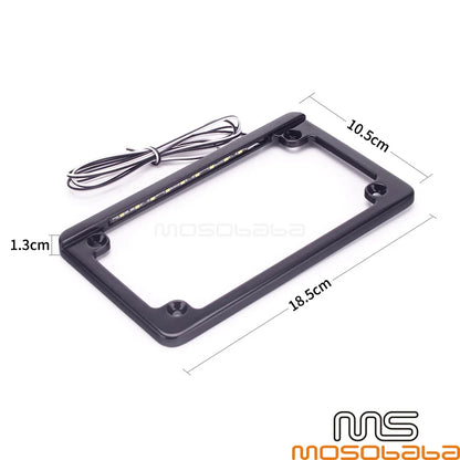 LED License Plate Frame Light for Harley Dyna Sportster Touring (2006-2023)