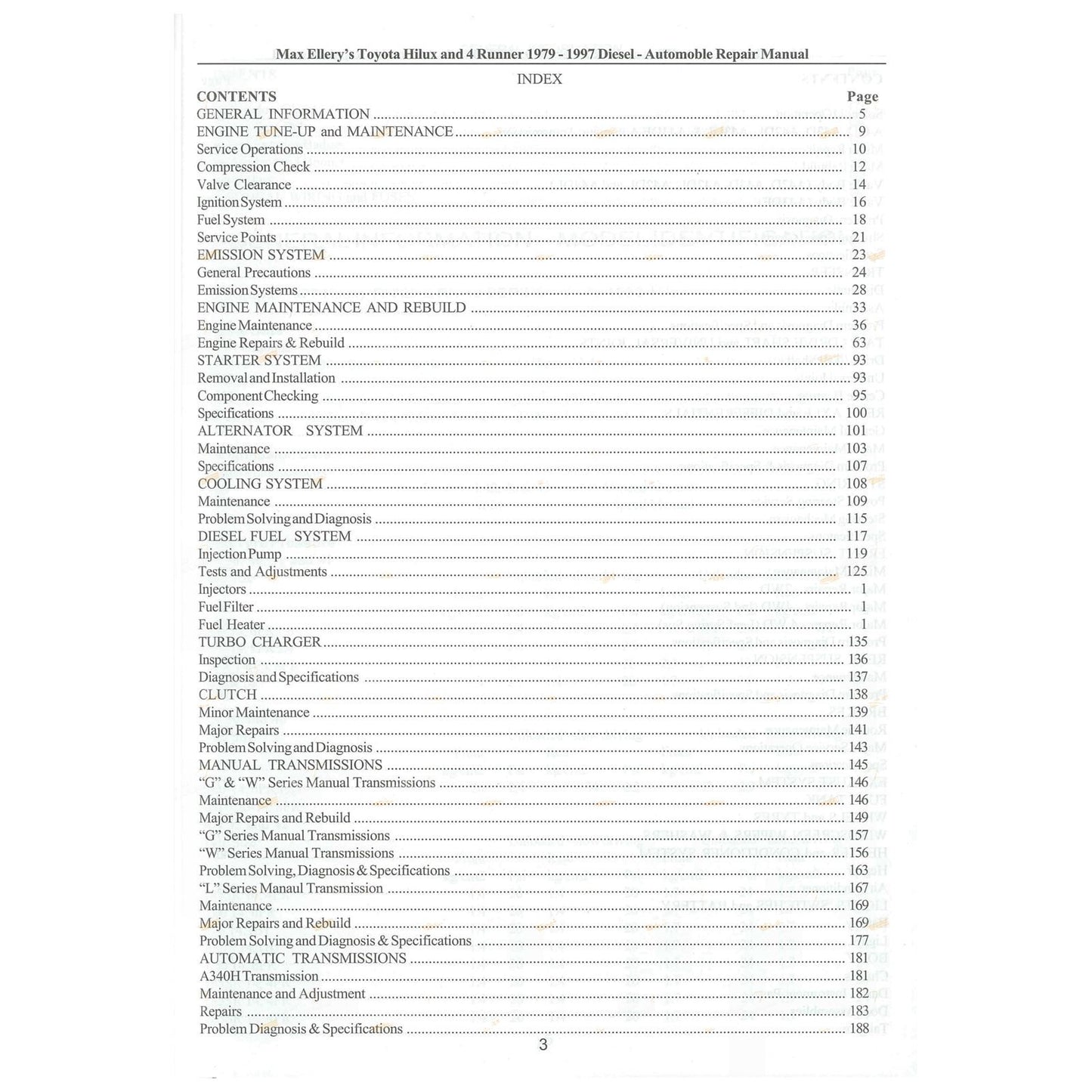 Workshop Manual for Toyota Hilux Diesel (LN40–LN55)