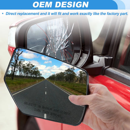 Right Side Heated Mirror Glass for Chevy Suburban Tahoe (2015–2020) 22976560