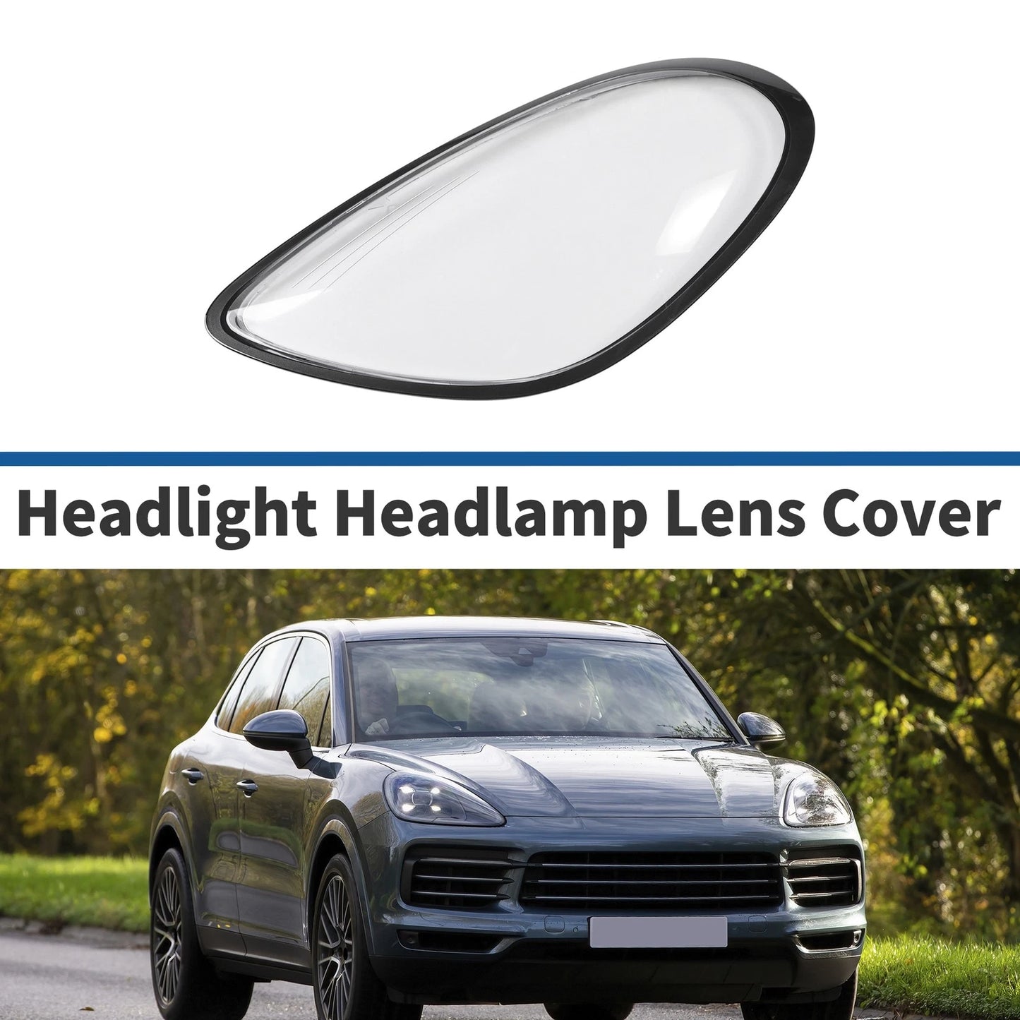 1 Pcs Headlight Lens Cover for Porsche Cayman 981 (2014–2016)