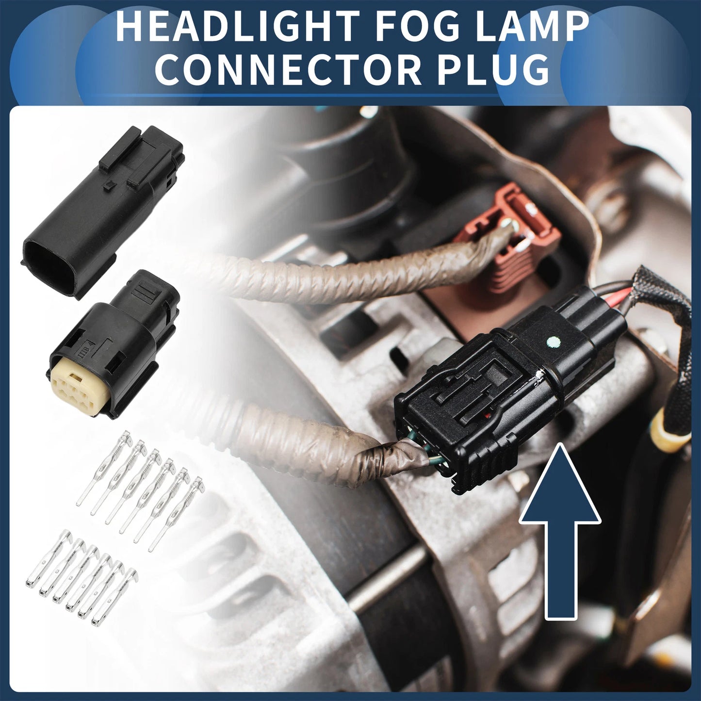 6 Pin Headlight Fog Lamp Connector Plug for Ford Mondeo (Year Range)