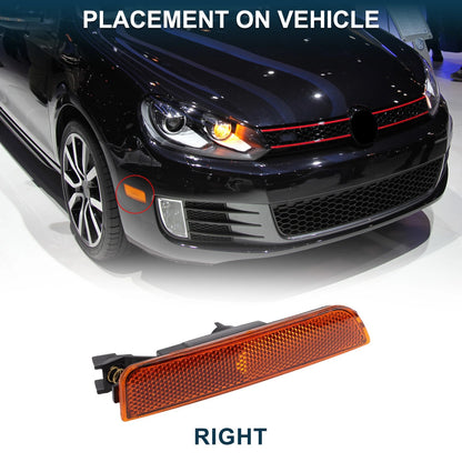 1 Pc Right Front Bumper Side Marker Light Cover for VW Passat B5.5 (2001–2005) No.3B0945072