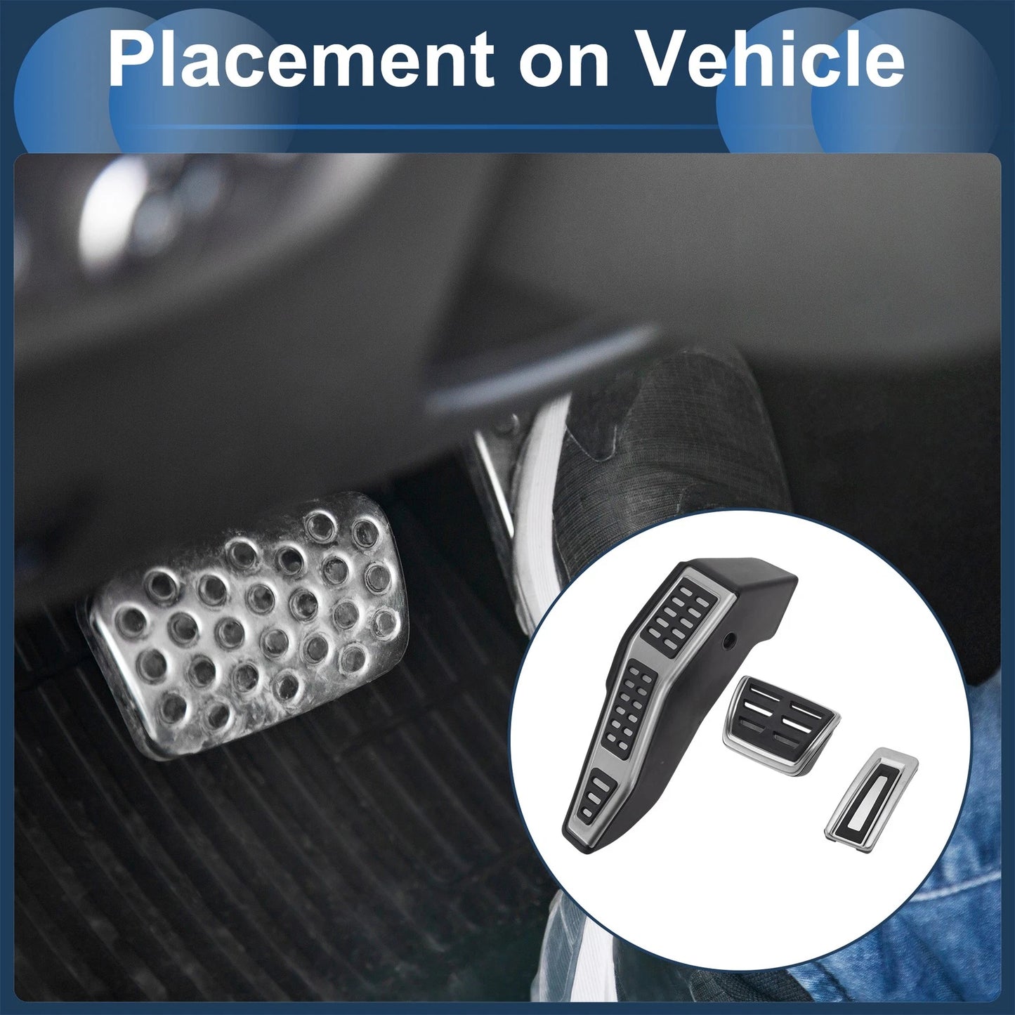 3 Pcs Accelerator Pedal Covers for Volkswagen Golf 7 (2013–2019)