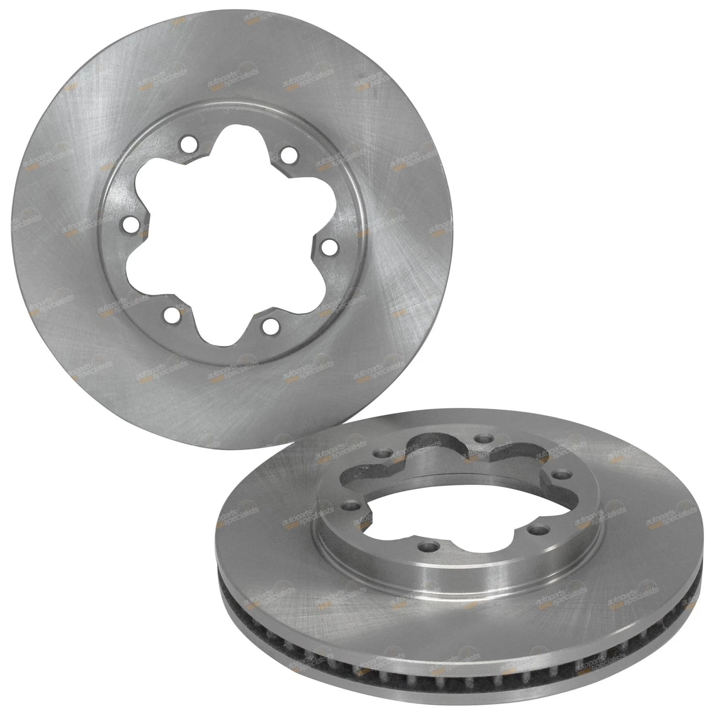2 Front Disc Brake Rotors for Hiace Van (2005–2006)