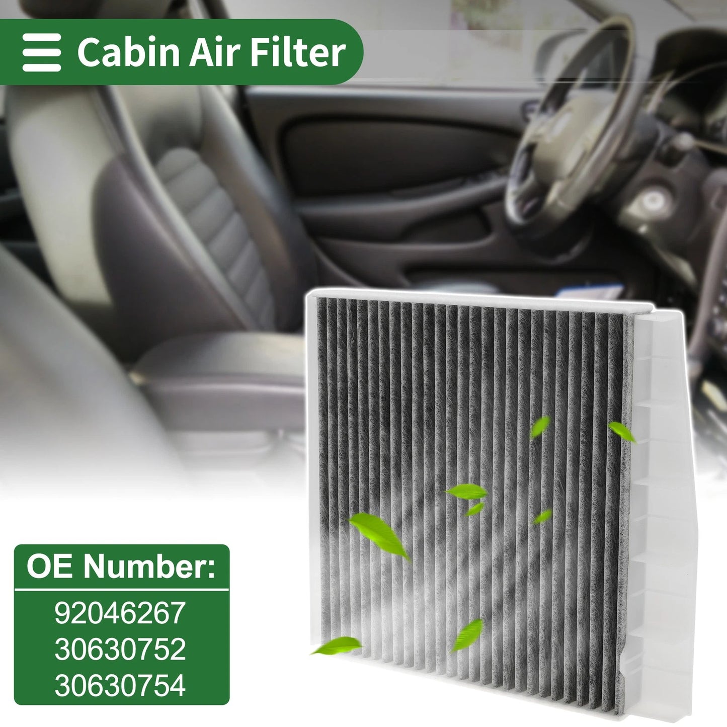 Cabin Air Filter for Volvo S60 I (2000–2010) - Part No. 92046267