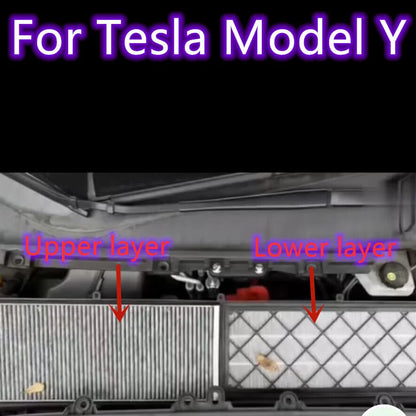 4x Air Filter HEPA Inlet Activated Carbon for Tesla Model Y (2020–2023)