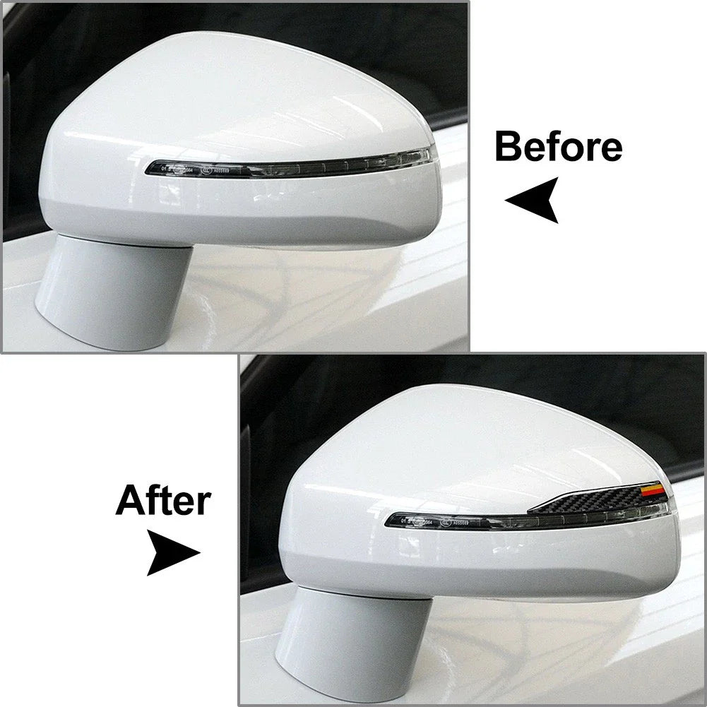 Carbon Black Universal Side Mirror Anti-Collision Protector Trim