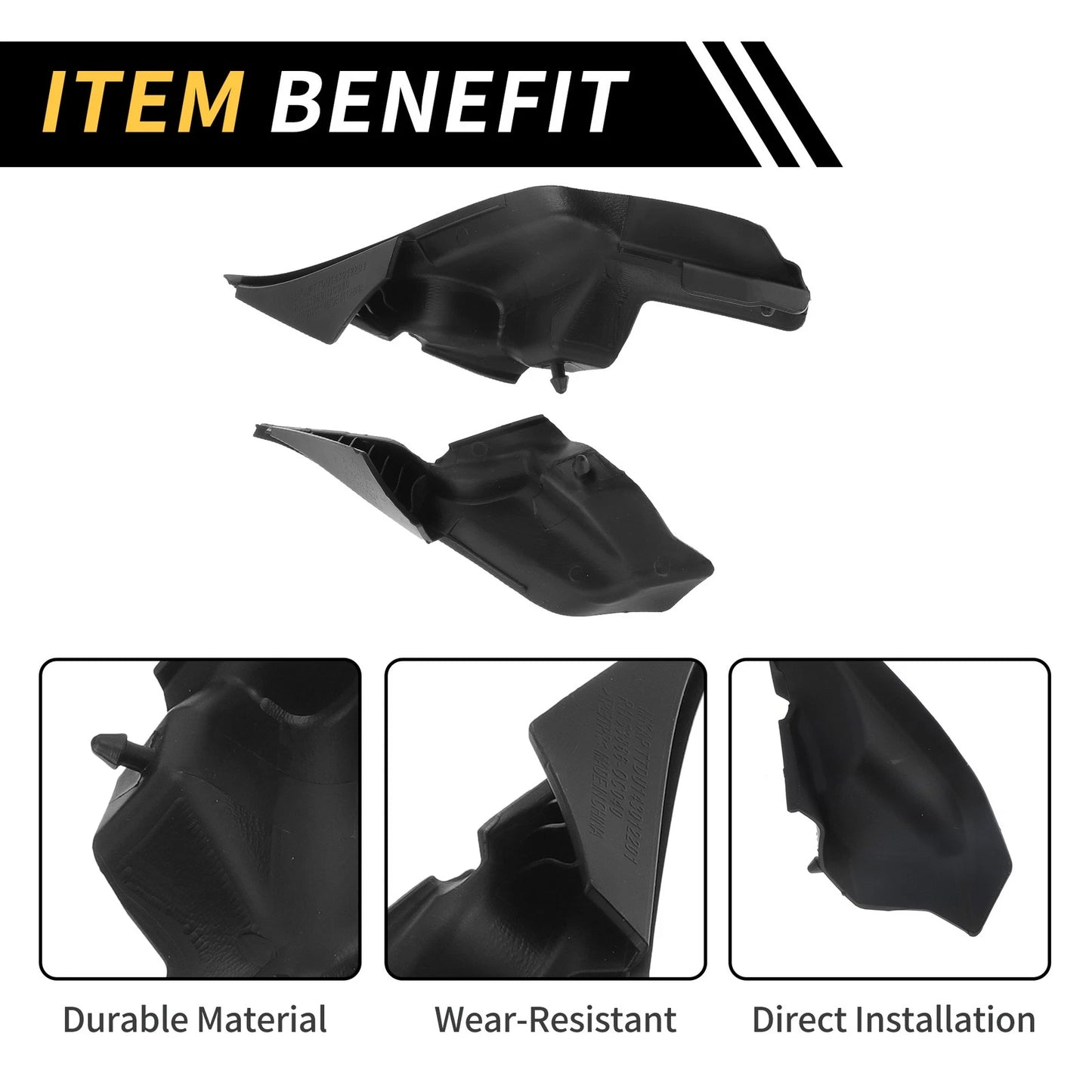 Pair Front Windshield Wiper Cowl Cover for Toyota Tundra (2014–2021) No.538670C040