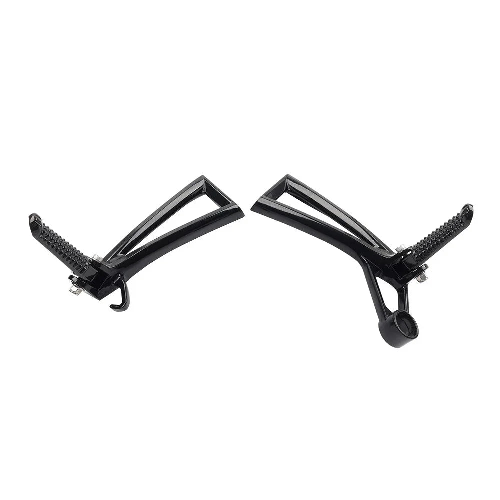 Black Rear Passenger Footrests Pegs for Yamaha YZF R6 (2003-2005)