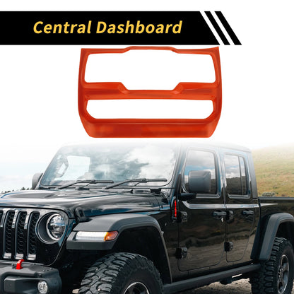 Dashboard Center Console Window Control Panel Cover for Jeep Wrangler JL (2018–2023) Red