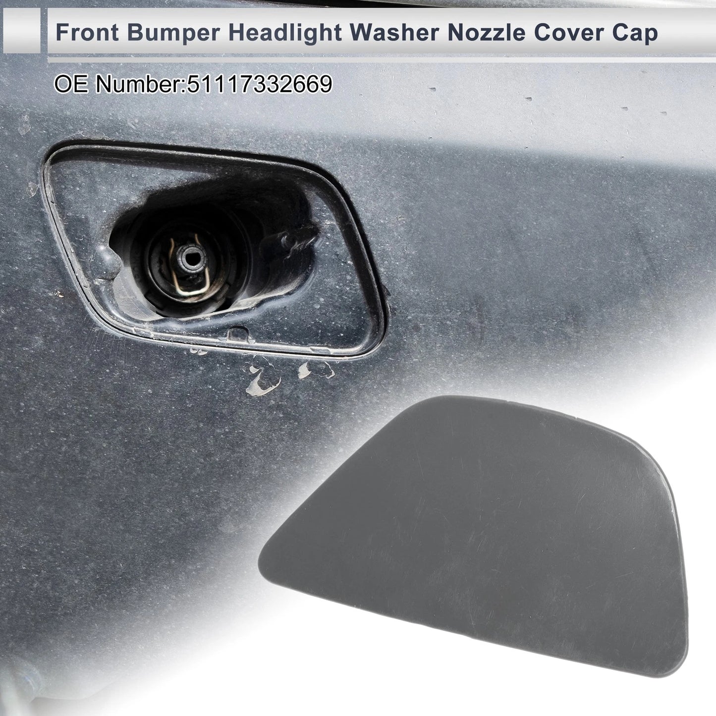 Bumper Headlight Washer Nozzle Cover Cap for BMW 535i (2011–2016)