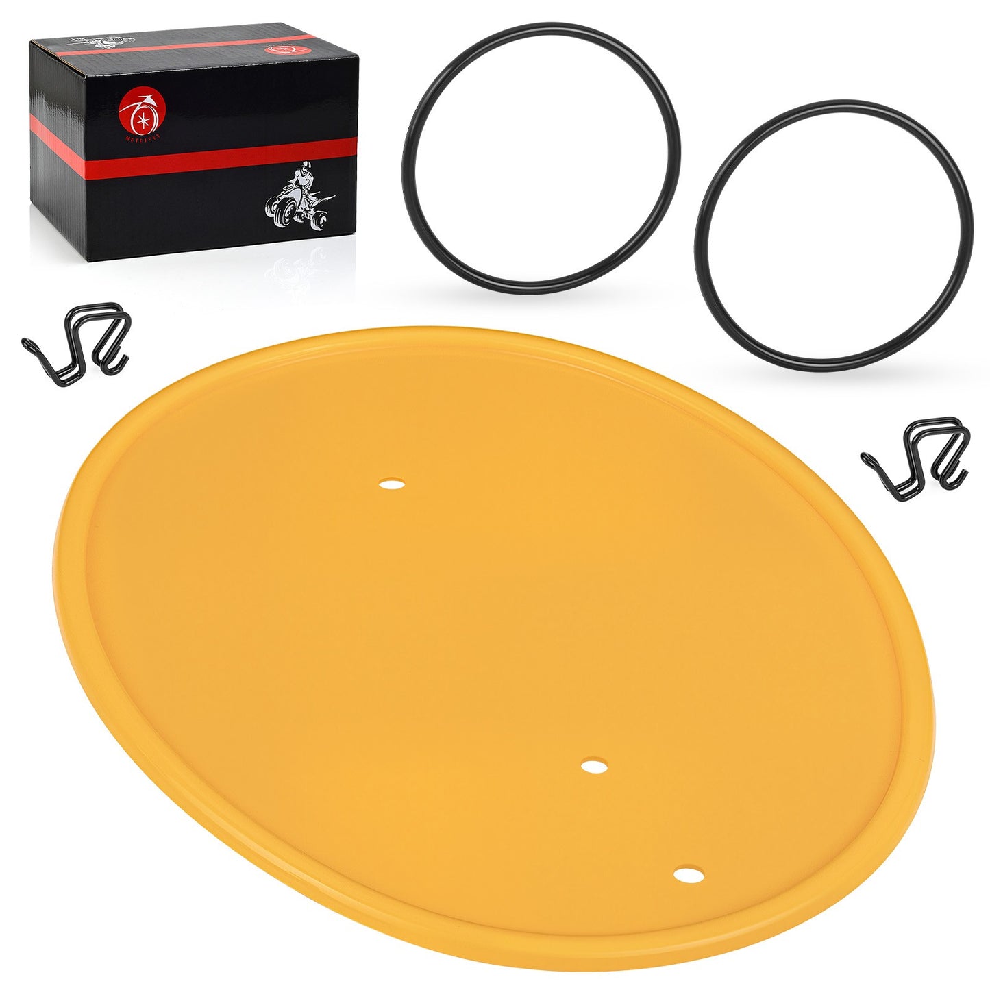 Yellow Front Number Plate with Clips for Honda Z50R (1979–1987)