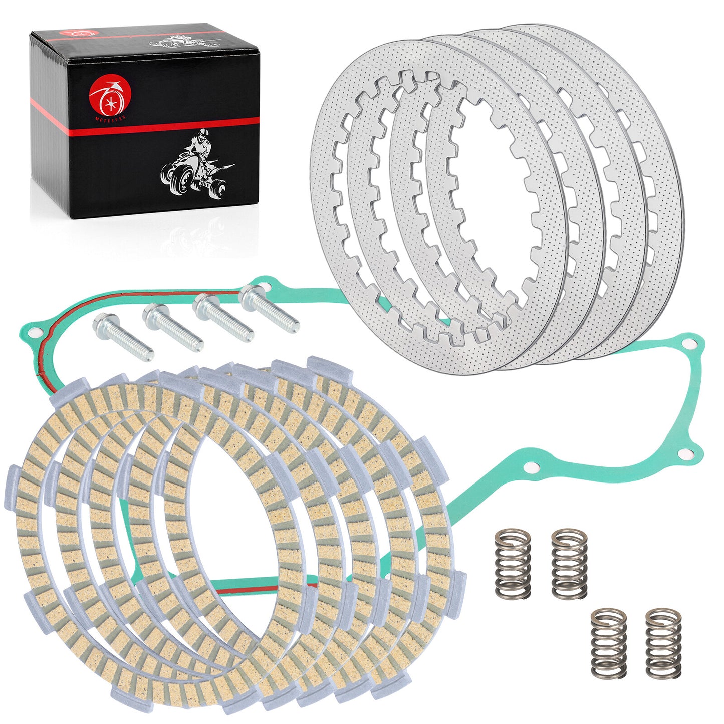 Clutch Friction Steel Plates Kit with Gasket for Honda CR 80 85 (1980–1985)