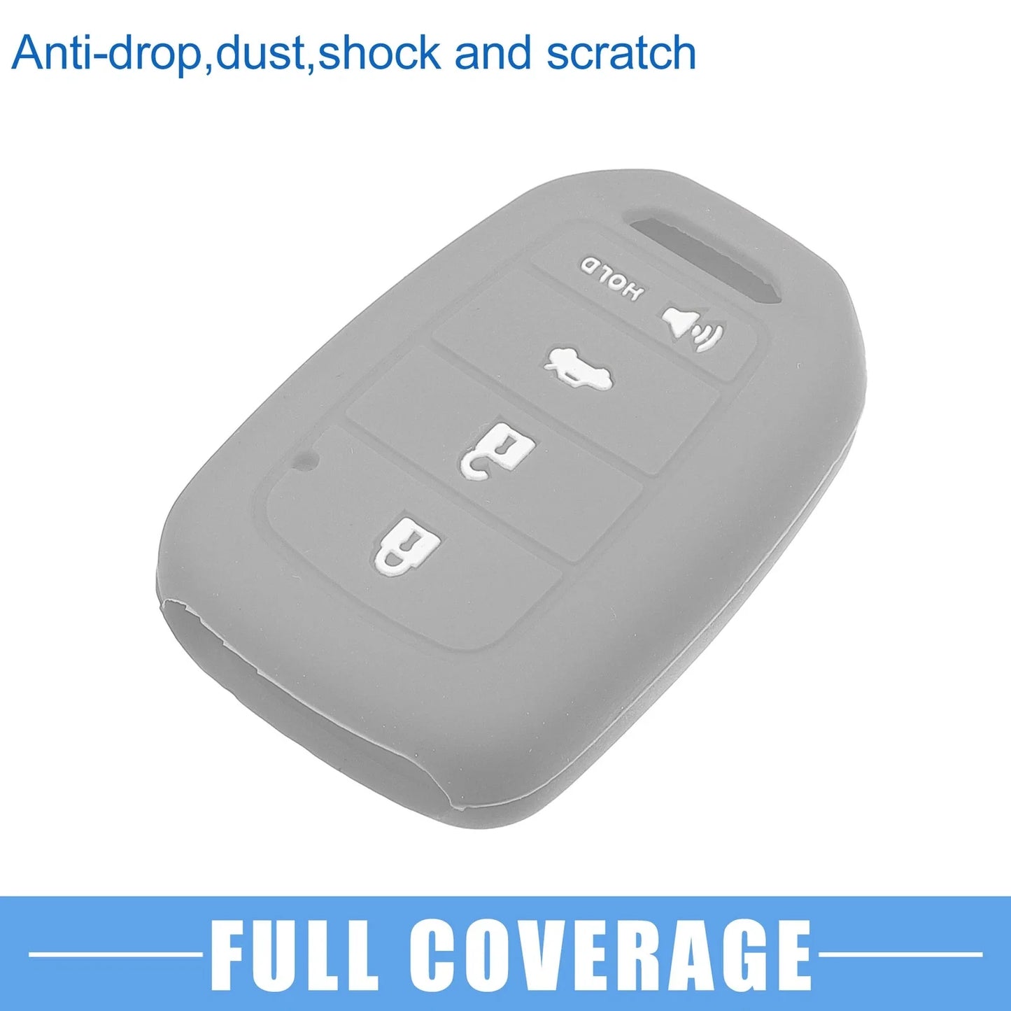 Smart Key Fob Cover Protector for Honda Civic Accord CR-V HR-V Gray (2 x)
