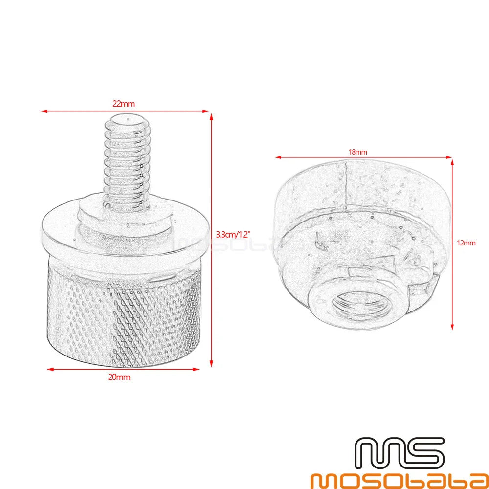 Seat Mounting Bolt & Nut for Harley Street Fat Bob Dyna Softail