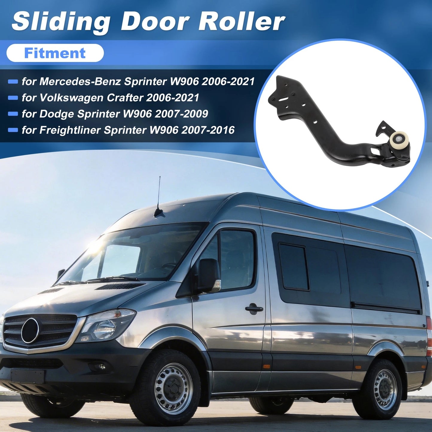Sliding Door Roller for Mercedes-Benz Sprinter W906 (2006–2021) 0007630147
