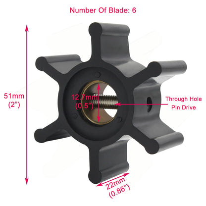 Water Pump Impeller for Volvo Penta (Replaces 3593659, 22222936)