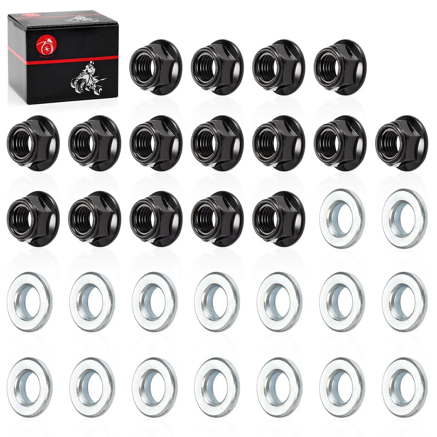 Wheel Lug Nut w/ Washer Kit for Yamaha Banshee Warrior 350 (1995–2006)