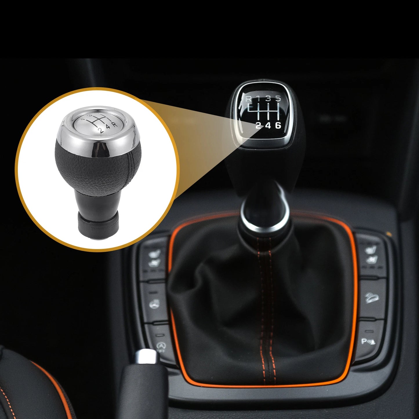 5 Speed Gear Shifter Knob for Mini Cooper R56 (2006–2012) Plastic Faux Leather