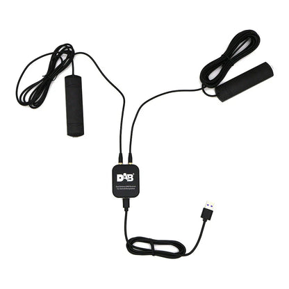 DAB+ Digital Tuner Adapter for Car Audio Radio USB Receiver with Dual Antennas