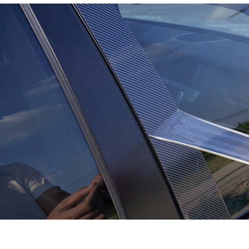 Carbon Fiber Pillar Posts Door Trim Cover for Hyundai Genesis G80 (2015–2022)