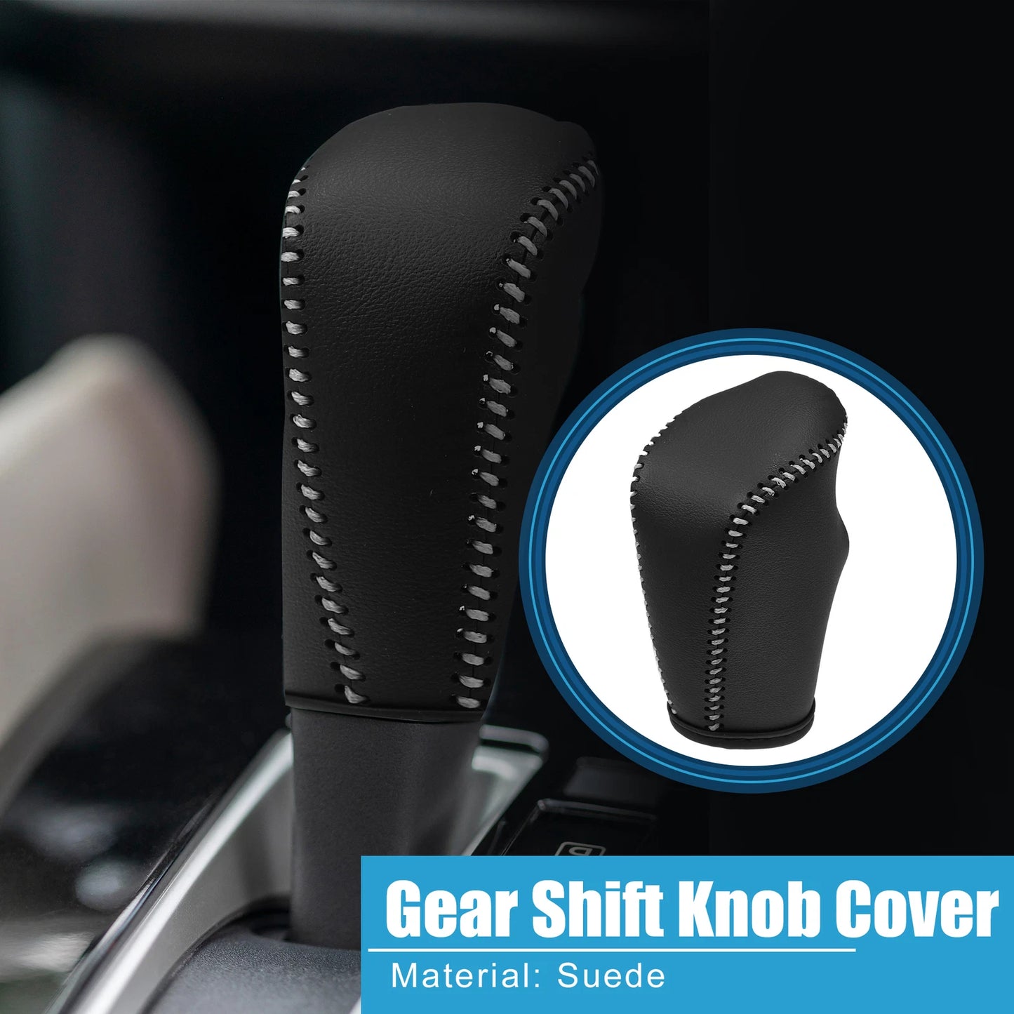 Gear Shift Lever Cover Trim for Nissan Altima Armada Sentra (2020–2023) Gray Stitches