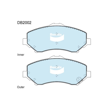 Set of 4 Front Disc Brake Pads for Jeep Wrangler JK (2007–2012)