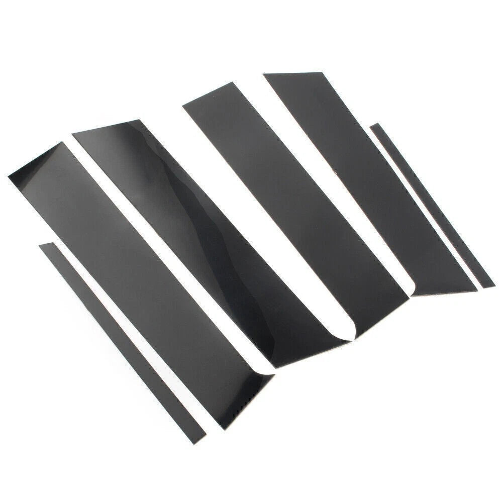 6X Black Pillar Posts Car Door Trim for Mitsubishi Lancer Sedan (2008–2017)