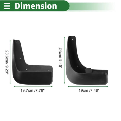 Mud Flaps Splash Guards for Chevrolet Epica (2008-2013) with Mount Accessories