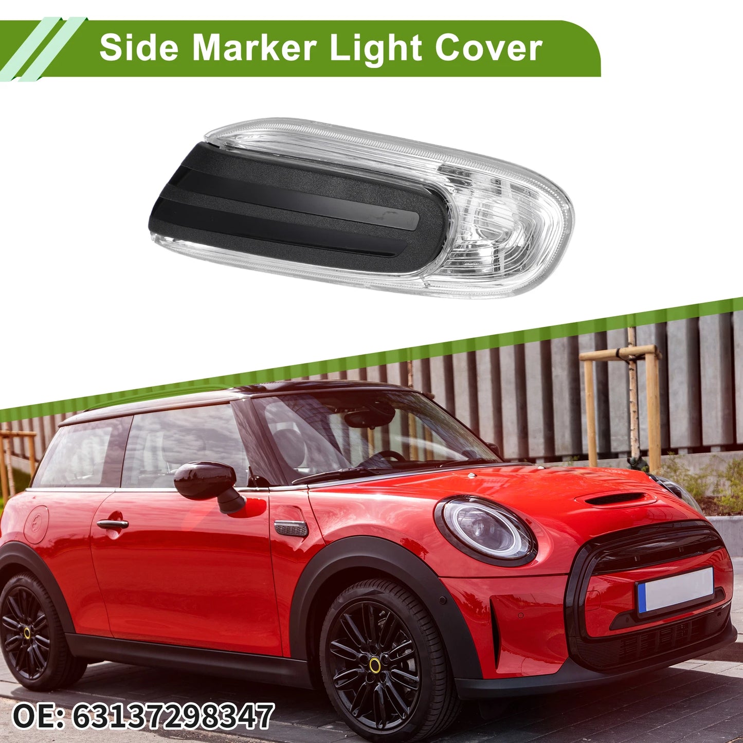 Left Side Marker Light Cover for MINI Cooper (2014–2021) No. 63137298347