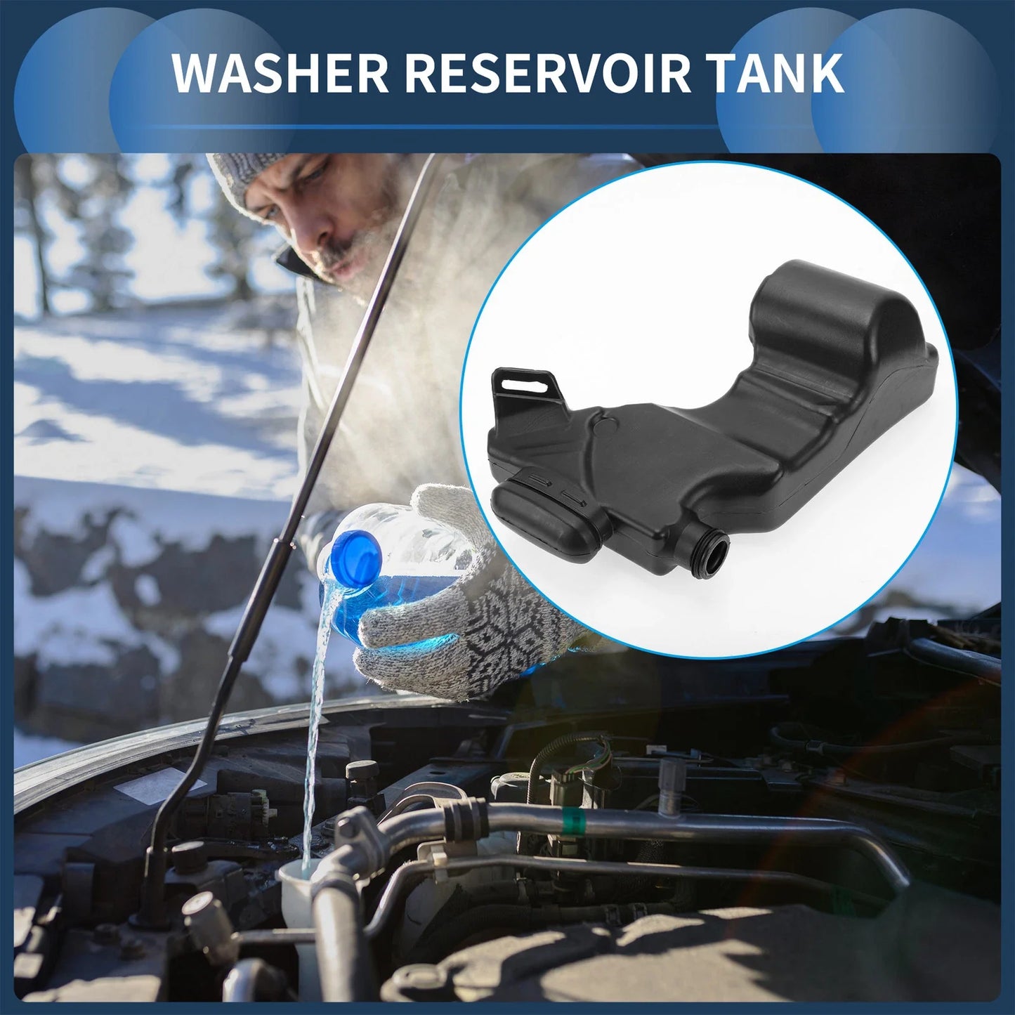 Windshield Washer Reservoir for Mercedes Benz C300 E400 E53 (2015-2023)