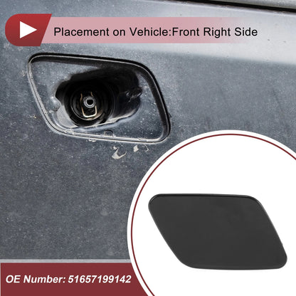Front Right Bumper Trim Nozzle Cover No. 51657199142 for BMW X5 (2007–2013) Black