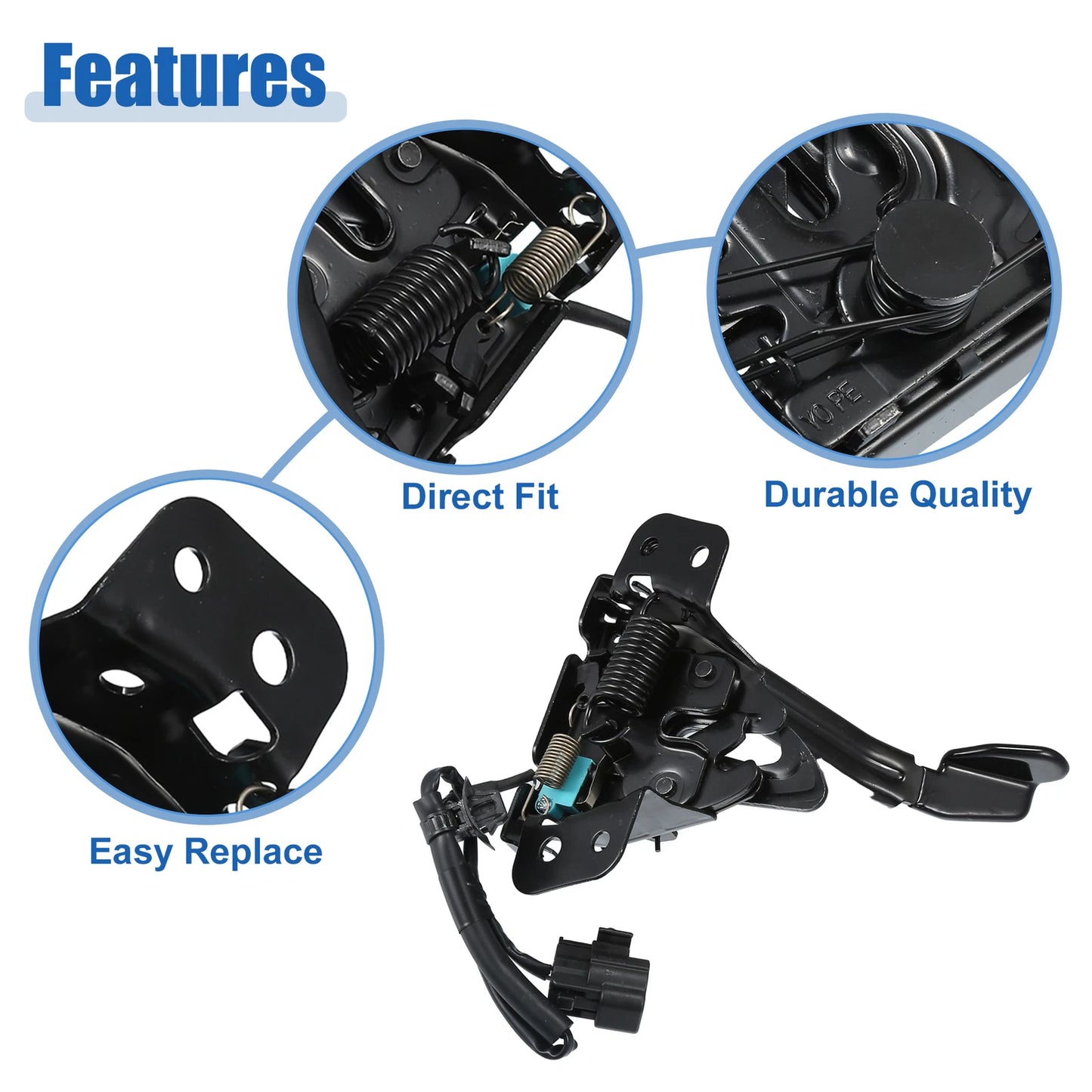Hood Latch Assembly for Kia Forte (2017–2018) No. 81130A7610
