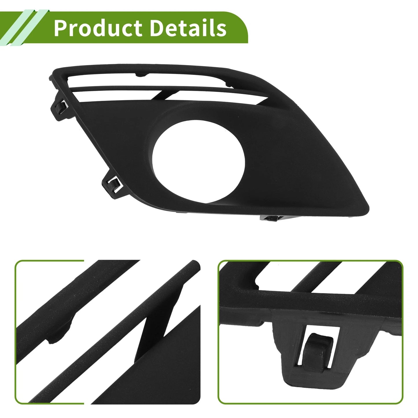 1 Pc Front Right Fog Light Grill for Volvo XC60 (2010-2016) Black