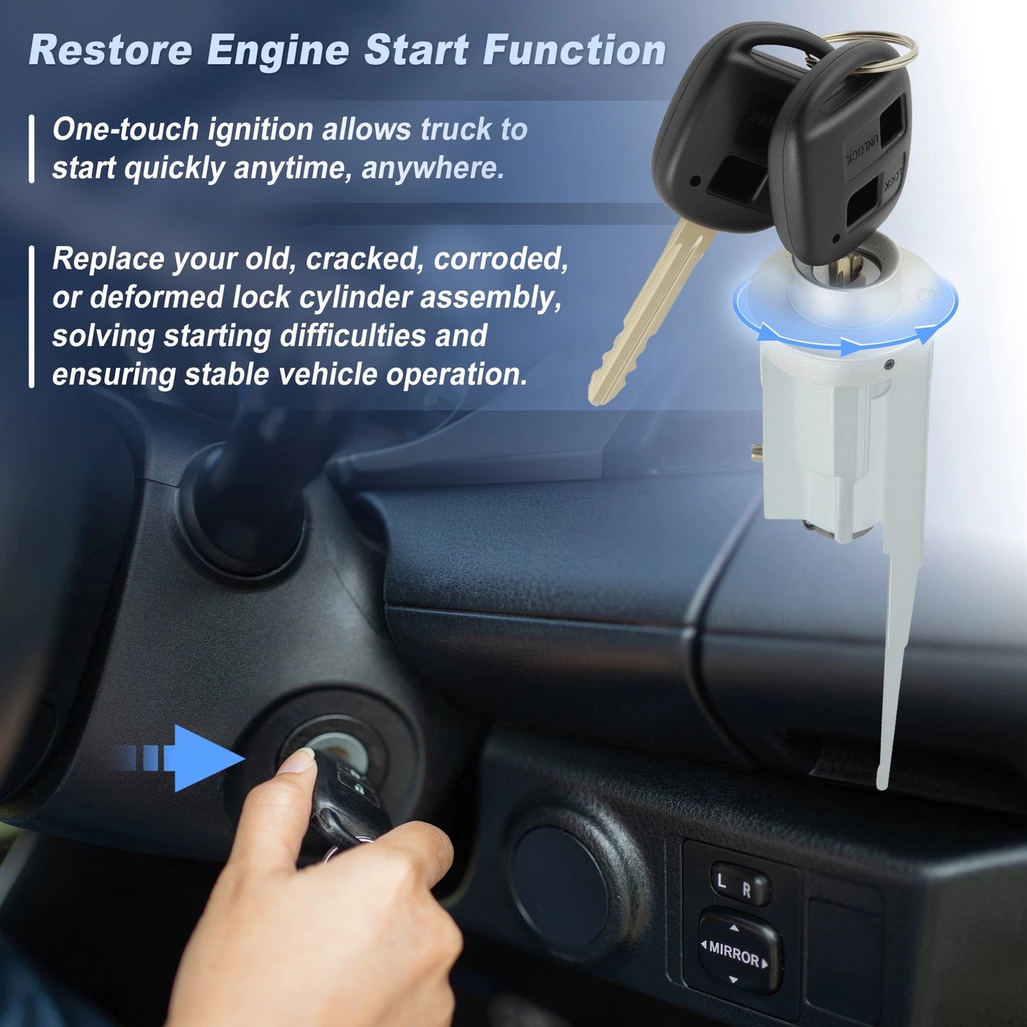 Ignition Lock Cylinder Switch with 2 Keys for Lexus RX330 (2004–2006)