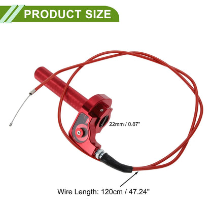 22mm Throttle Grip for Dirt Bikes Pit Bikes Mini Bikes (49CC-125CC) Red