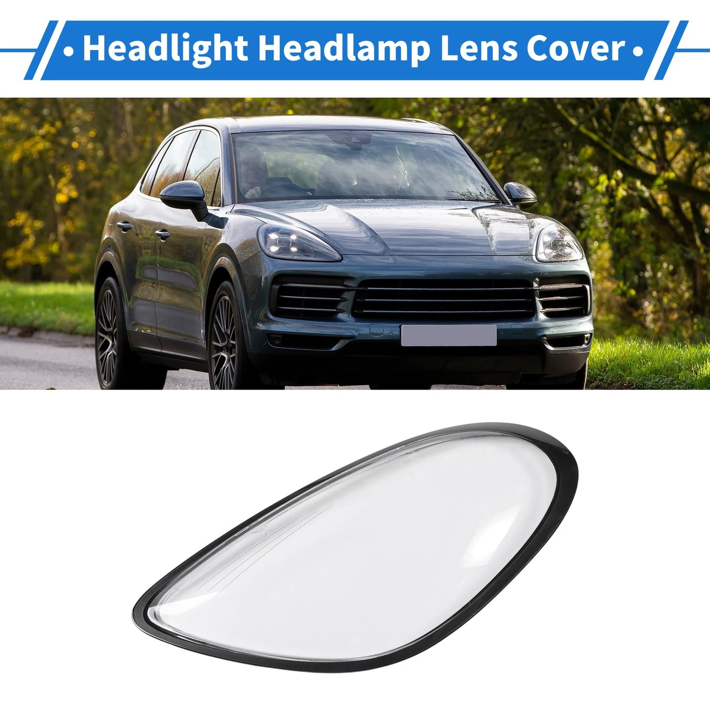 1 Pcs Headlight Lens Cover for Porsche Cayman 981 (2014–2016)