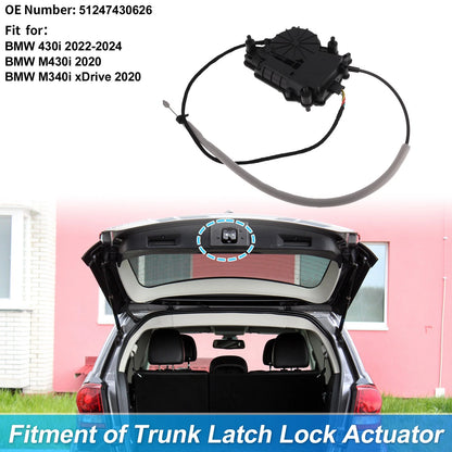 Rear Trunk Latch Lock Actuator for BMW 430i (2022–2024) 6 Pins 51247430626
